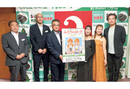 利尻町役場にて。利尻町・上遠野浩志町長、澤谷敬副町長、宮道信之教育長と 